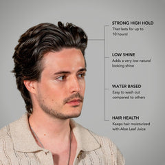 BluMaan Hydrating Pomade brillance naturelle – look soigné.