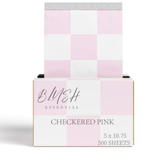 Blush Essentials – feuilles d'aluminium rose à carreaux pour balayages précis.