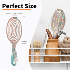 BLUSHMARKS brosse ergonomique antidérapante, démêle en douceur sans tirer.