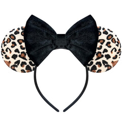 Bmobuo bandeau oreilles souris léopard, confort léger, parfait pour cosplay et fêtes.