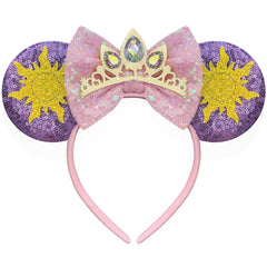 Bmobuo oreilles-souris princesse avec couronne et paillettes pour parc