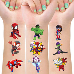 Tatouages temporaires BNFUO Araignée et amis, application facile et durable.