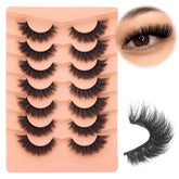 Boahankuke cils mink 18mm courbure en D pour un regard agrandi et séduisant