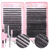 Boahankuke kit-groupes-cils : ensemble complet pour des extensions à domicile faciles.