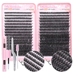 Boahankuke kit-groupes-cils : ensemble complet pour des extensions à domicile faciles.
