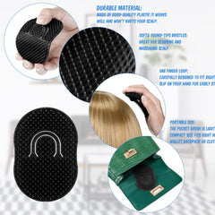 Boao peigne compact à poignée noir, idéal pour cheveux courts et voyages.