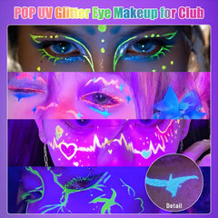 BOBISUKA crayon-yeux UV : brillance sous lumière noire pour soirées.