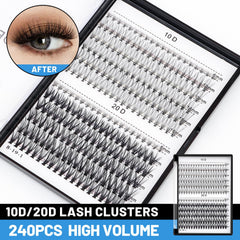 Bodermincer cils 8-9-10 mm, longueurs variées pour adapter le style.