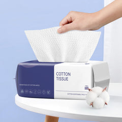 BODFPPC serviettes visage jetables 100 pièces pour un nettoyage doux du quotidien