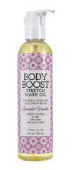 Body Boost huile lavande-vergetures, pompe pratique et absorption rapide