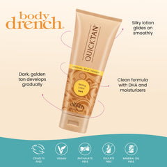 Body Drench Quick Tan Teinte Dorée Foncée: couleur bronze qui dure.