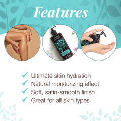 Application quotidienne avec Body Drench Tahitian Monoi, hydratation durable sans gras.