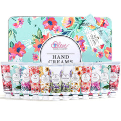 BODY & EARTH ensemble crèmes mains 12 pièces pour soin quotidien pratique.