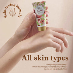 Crème mains Peony Wish BODY & EARTH # LOVE, absorption rapide et agréable.