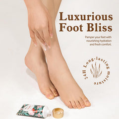 Crème pieds Peony Wish BODY & EARTH # LOVE, hydratation longue durée.