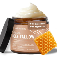 Body Restore beurre-talo-bovin-nourri pour hydratation durable.