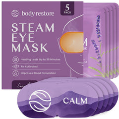 Body Restore masque yeux chauffant lavande Pack 5 pour détente rapide