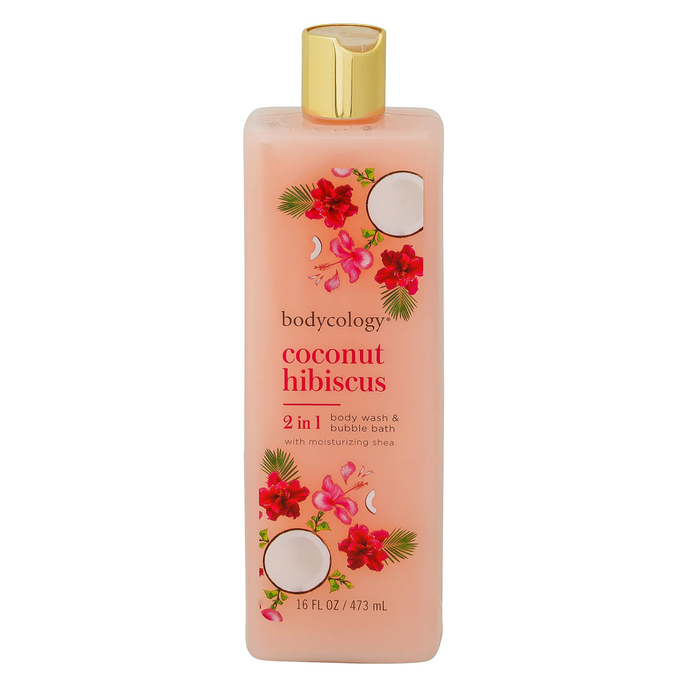 Bodycology coco hibiscus, bouteille-douche: parfum tropical et hydratation légère.