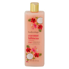 Bodycology coco hibiscus, bouteille-douche: parfum tropical et hydratation légère.