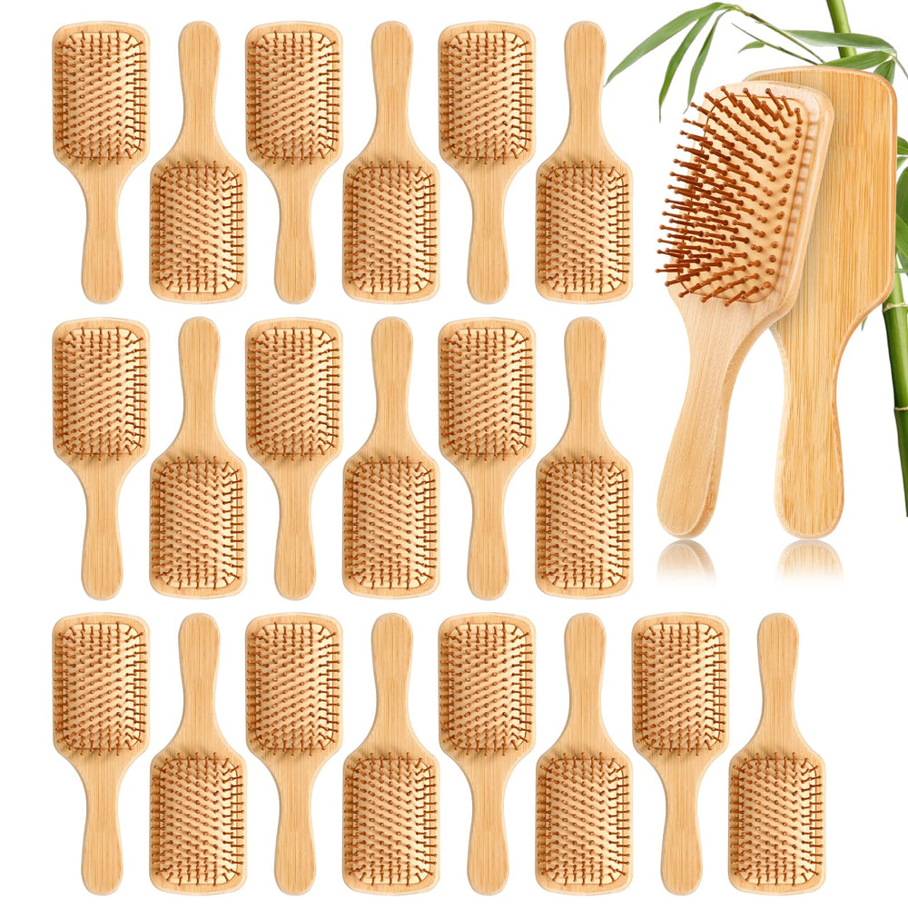 BOHUIZ brosse-cheveux-bambou ensemble 20 pièces, démêlage en douceur.