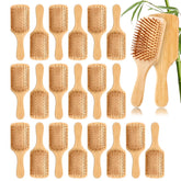 BOHUIZ brosse-cheveux-bambou ensemble 20 pièces, démêlage en douceur.