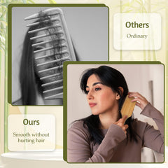 BOHUIZ brosse-cheveux-bambou massage cuir chevelu stimule la circulation.