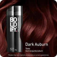Boldify Fibres Cheveux 28g – couronne plus fournie et look plus épais.