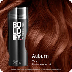 Boldify Fibres-cheveux finition invisible pour une intégration parfaite.