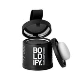 BOLDIFY Poudre ligne-frontale assure une couverture durable des racines gris foncé.