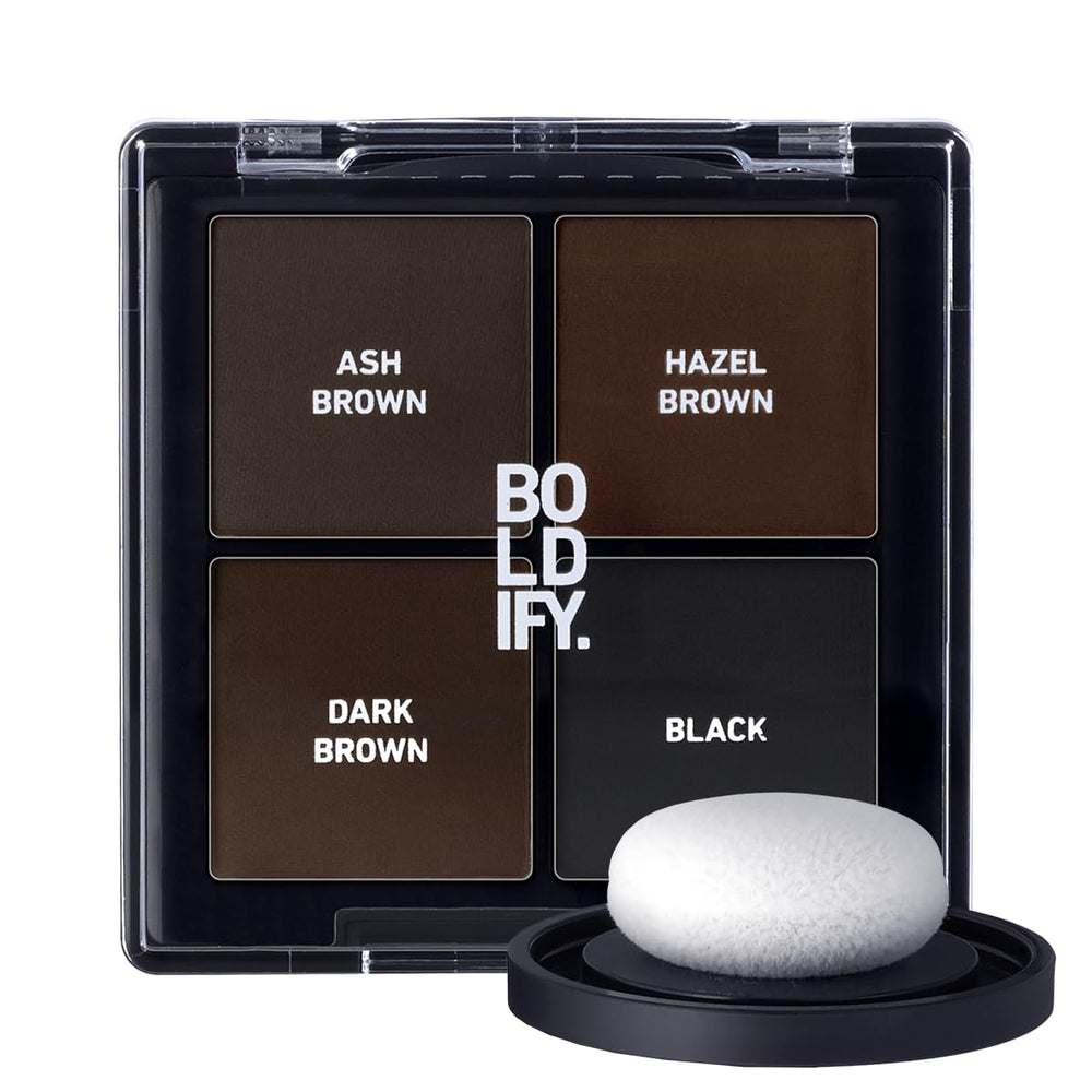 Boldify Poudre Ligne Cheveux kit et etiquette, sélection précise de la teinte.