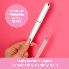 Bona Fide Beauty etui-pour-lime-verre-crystal-ongles: rangement pratique.