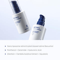 BONCEPT Sérum Retinol 500 UI – texture eau légère et hydratation rapide.