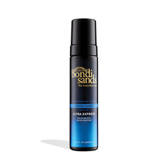 Bondi Sands Ultra Express Mousse Autobronzante – bouteille, texture légère pour une application homogène.