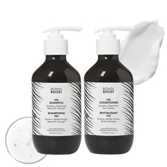 BondiBoost HG shampoing anti-chute, flacon versement, pour cheveux plus forts au quotidien.
