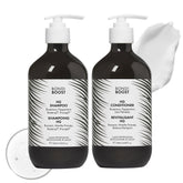 BondiBoost HG shampooing-bouteille, cheveux plus volumineux après utilisation quotidienne.