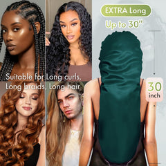 BONNET QUEEN, longueur 30 pouces, convient pour tresses et locs.