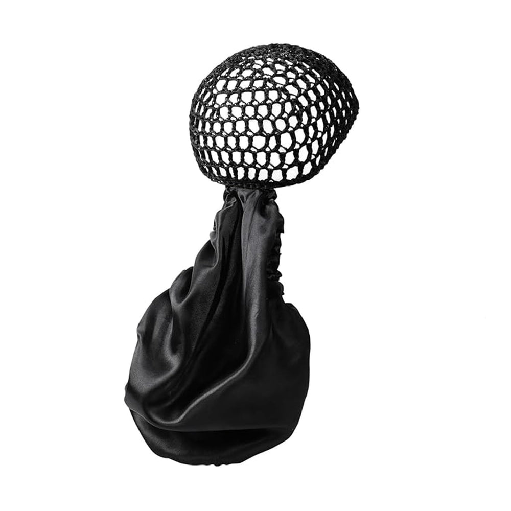 Bonnet-wrap 2-en-1 wrap protège les cheveux au repos.