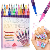Stylo BONTOP art ongulaire – palette 24 couleurs pour motifs variés.