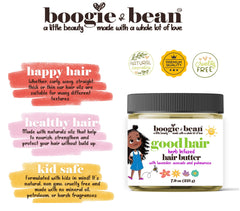 Boogie and Bean : application d'huile capillaire bébé sur cheveux délicats.