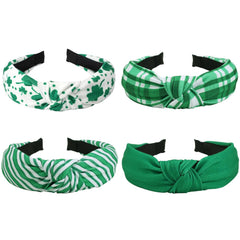 Bandeau Bookay Saint-Patrick vert rayures plaid, élégant pour les festivités.