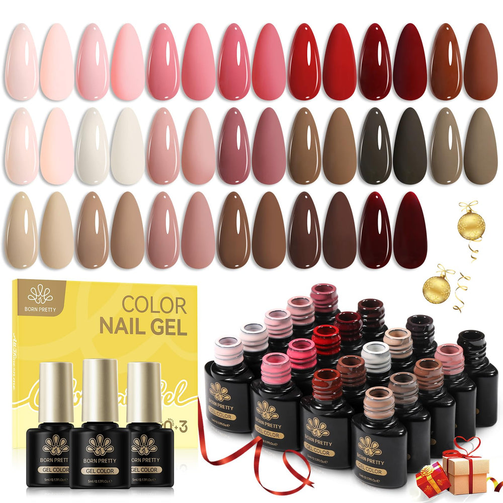 Born Pretty 23Pcs gel nail polish set color assortment for salon or DIY manicures