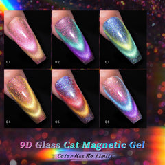 Effet caméléon et paillettes sur les ongles Born Pretty.