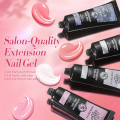 Born Pretty gel poly extension clair, base neutre idéale pour des looks délicats.