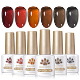 Vernis jelly gel Born Pretty Ambre – teinte lumineuse prête à l’application