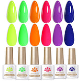Vernis gel néon orange Born Pretty pour un éclat lumineux et durable.