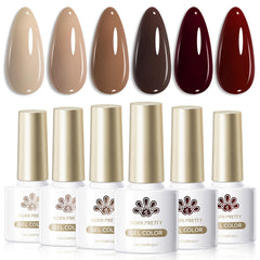 Born Pretty Nude Gel: ensemble de 6 flacons nude pour looks polyvalents