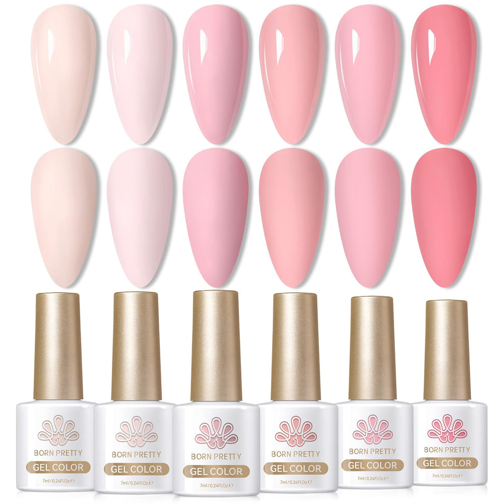 Vernis gel Born Pretty Nude Pink – nude rose, longue tenue jusquà 21 jours.