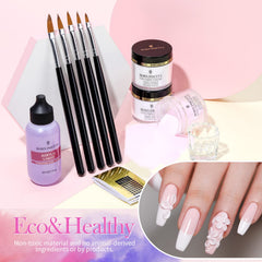 Born Pretty pinceaux-acryliques-ensemble: outils précis pour des couches uniformes.