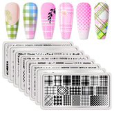 Plaque Born Pretty carreaux pour des motifs nets sur les ongles.