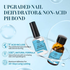 Born Pretty primer ongles, bouteille brune, base sans acide pour une application en douceur.